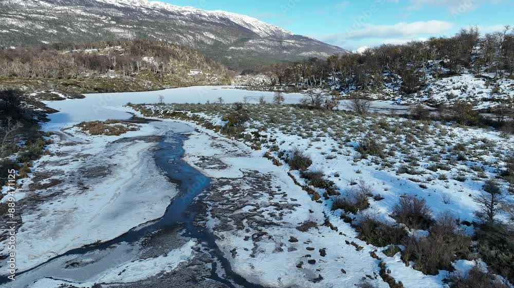 custom made wallpaper toronto digitalNational Park At Ushuaia Fin Del Mundo Argentina. Tropical River With A Scenic Forest Trees Viewed From Above. Outdoor Tourism Icon Patagonia Glacier. Outdooraerial View. Ushuaia Fin del Mundo.
