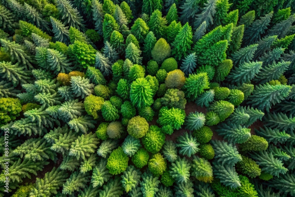 Aerial view of a pine forest Aerial view of a pine forest