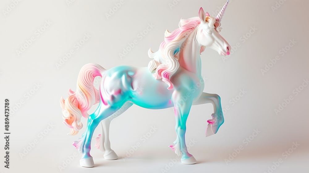 Obraz premium Unicorn toy isolated on white background