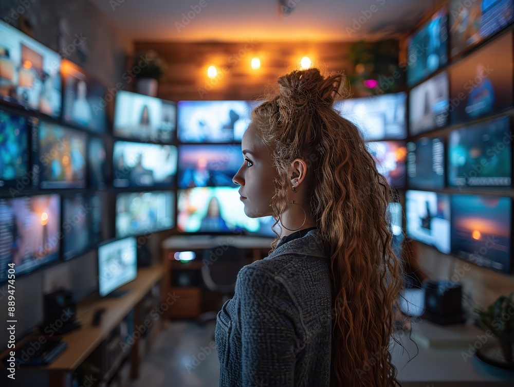 Remote Worker Engaged in Virtual Meeting from Home Office with Organized Workspace and Expressive Reactions