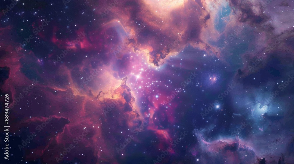 Fototapeta premium realistic cosmic galaxy background. Concept of space, nebula and cosmos
