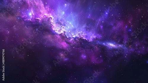 Wallpaper Mural realistic cosmic galaxy background. Concept of space, nebula and cosmos Torontodigital.ca