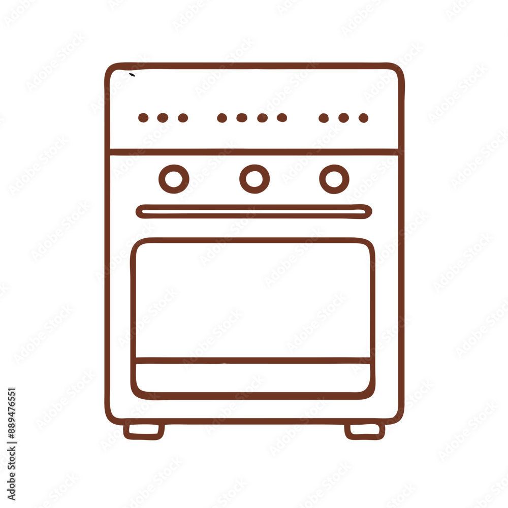 Icon on the theme of cooking food - oven Icon on the theme of cooking food - oven