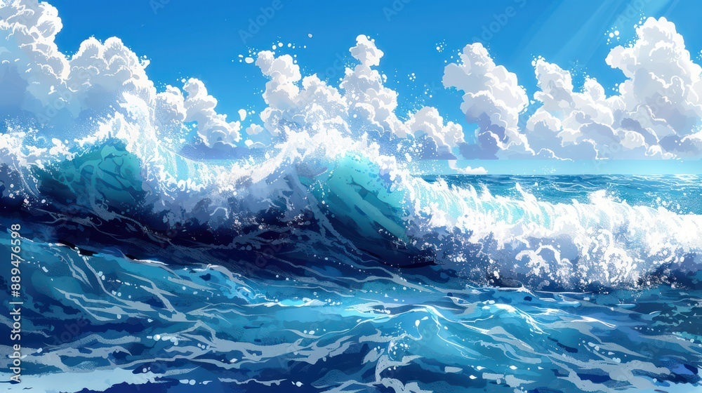 Diverse seas in the crystal clear waters off the coast Diverse seas in the crystal clear waters off the coast