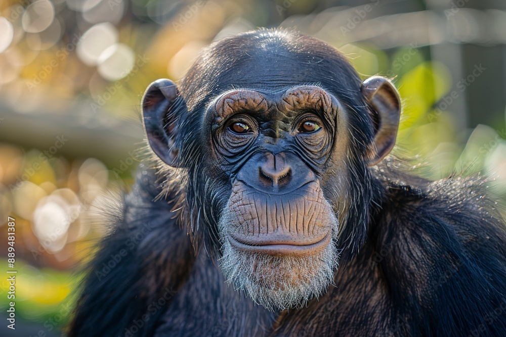 portrait of a chimpanzee portrait of a chimpanzee