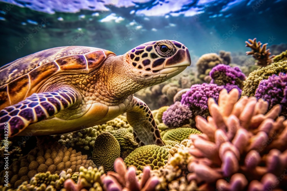 turtle swimming in the sea turtle swimming in the sea