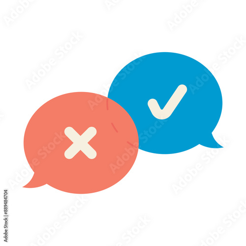 disagreement conversation flat illustration