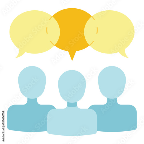public opinion flat illustration