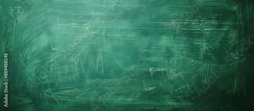Texture of a green chalkboard with empty copy space image.