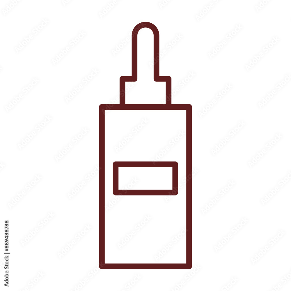 Serums and Essences Vector Line Maroon Icon Design Serums and Essences Vector Line Maroon Icon Design