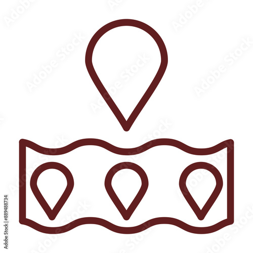Moisturizing Techniques Vector Line Maroon Icon Design