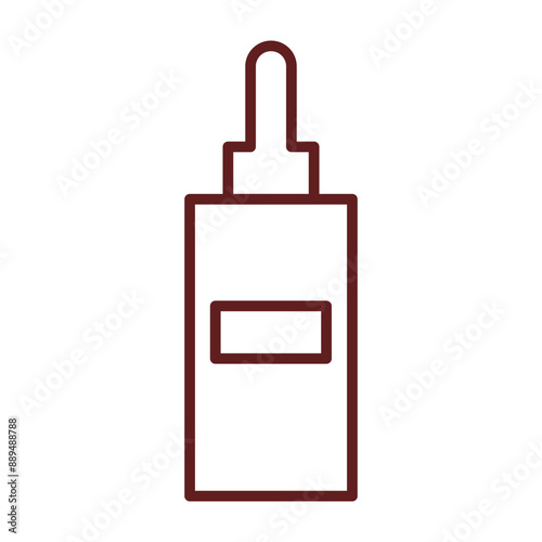 Serums and Essences Vector Line Maroon Icon Design