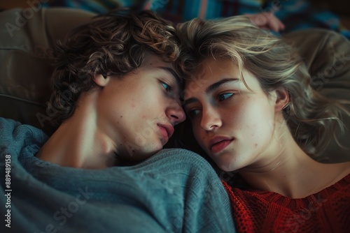 some passionate and loving young people. isolated love