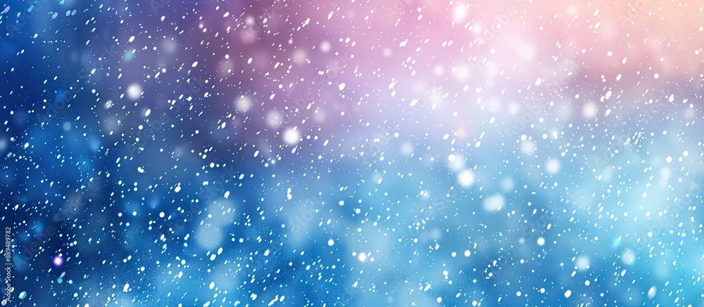 Obraz premium Snowy gradient texture winter background with copy space image.