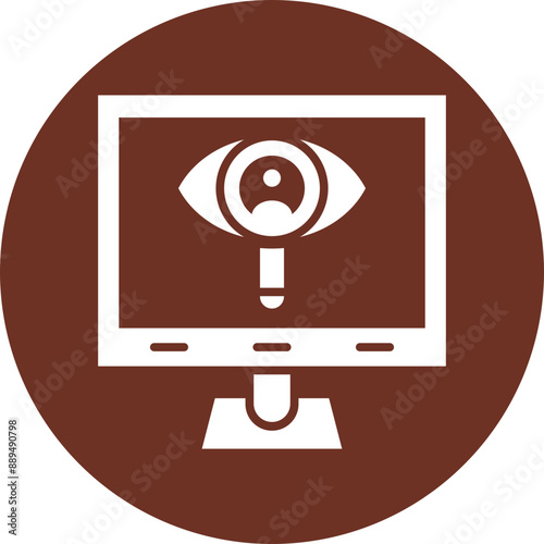 Observation Glyph Brown Circle Icon