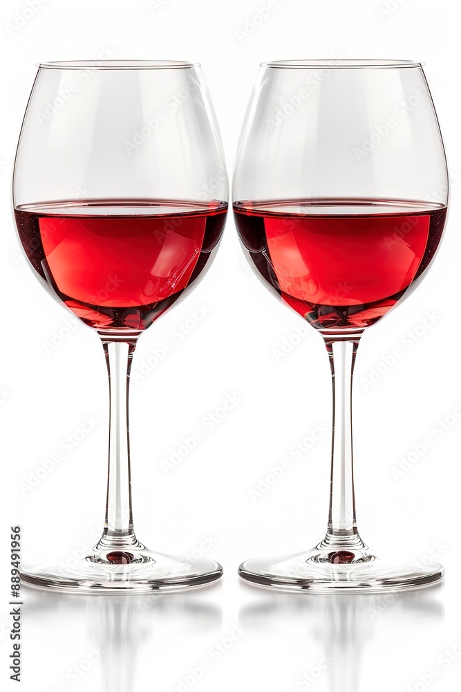 Tasty red wine in glasses isolated on white background Tasty red wine in glasses isolated on white background