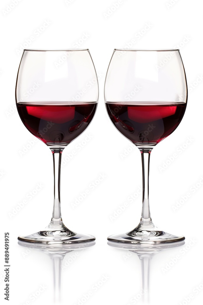 Tasty red wine in glasses isolated on white background Tasty red wine in glasses isolated on white background