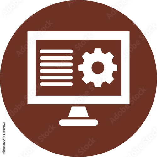 Monitoring Glyph Brown Circle Icon