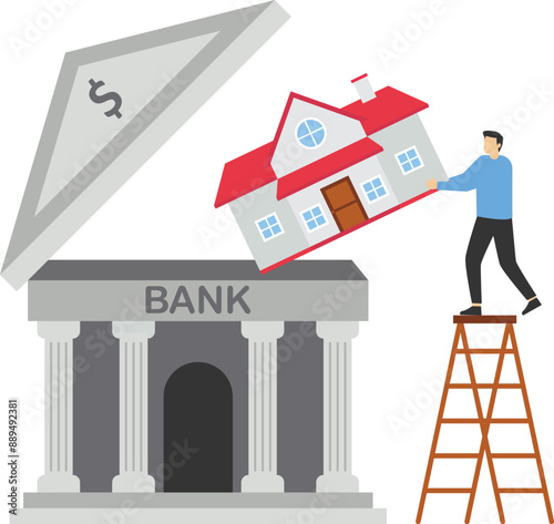 Property or real estate investment, buy a house for rental profit, ROI, return on investment or mortgage, house ownership or investing opportunity concept,

