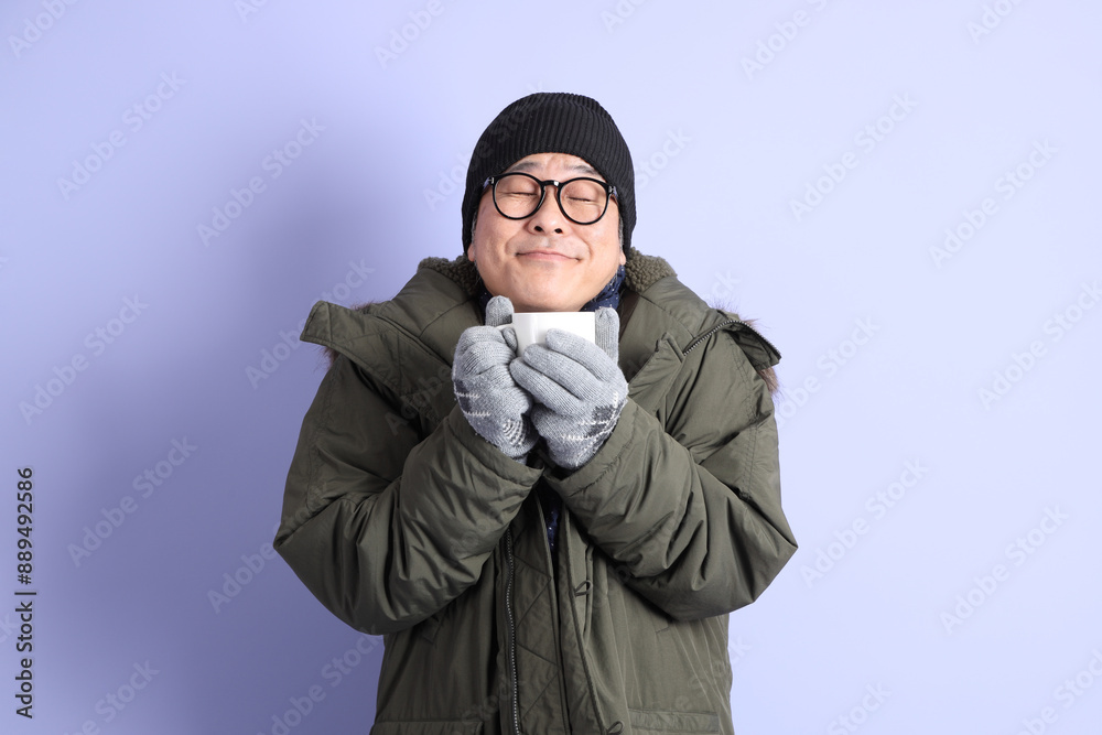 50s man in Winter clothes 50s man in Winter clothes