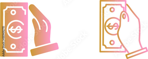 Cash Receiving Vector Icon