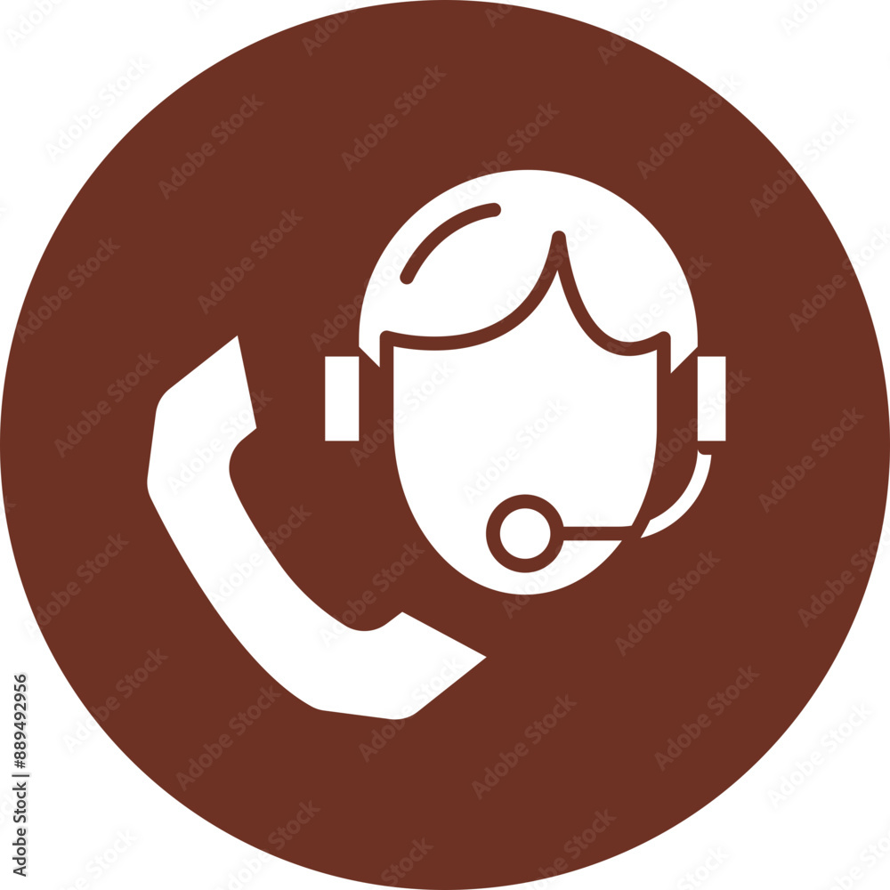 Support Glyph Brown Circle Icon Support Glyph Brown Circle Icon