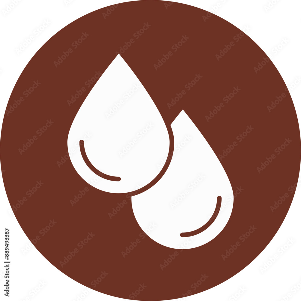 Blood Drop Glyph Brown Circle Icon Blood Drop Glyph Brown Circle Icon