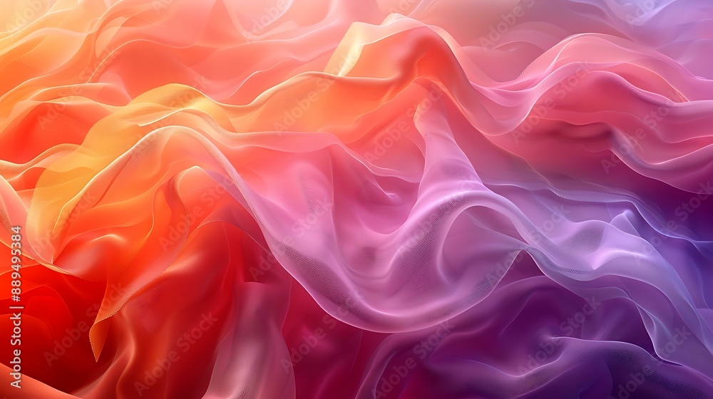 Obraz premium Soft gradients transitioning smoothly between colors, forming a serene and calming abstract background