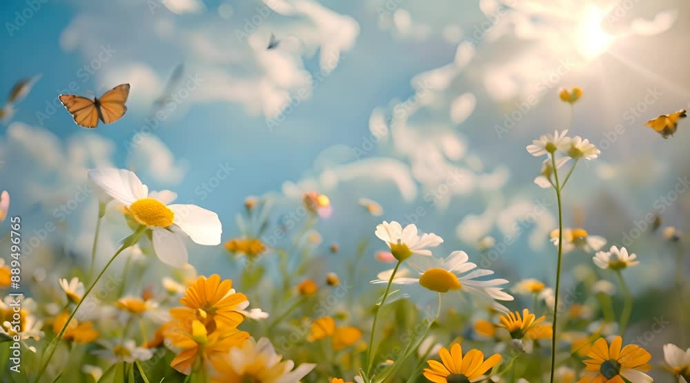 meadow with flowers meadow with flowers