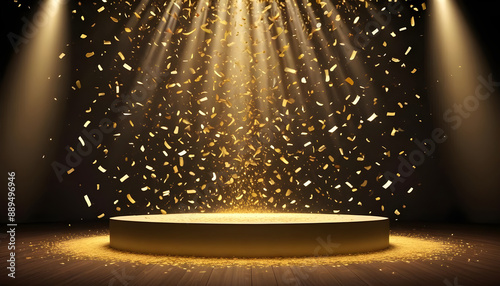golden confetti a festive stage a light 4