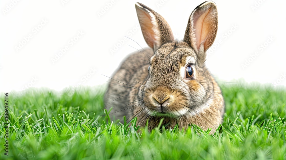 a rabbit full body shot, looking forward, standing on grass, a rabbit full body shot, looking forward, standing on grass,