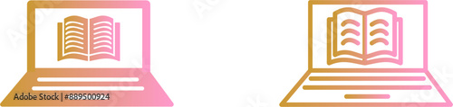 Online Books Vector Icon