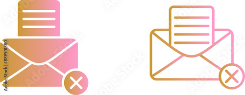 Rejection Of A Letter Vector Icon