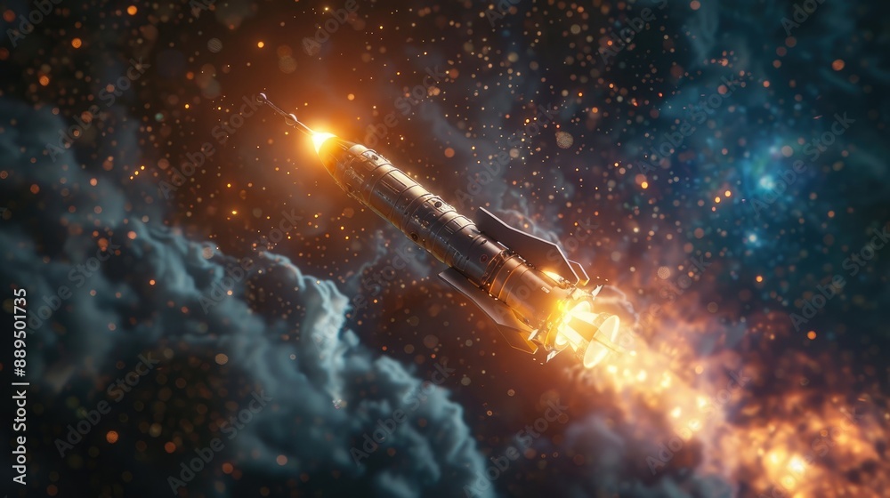 Rocket Launching into Outer Space Rocket Launching into Outer Space