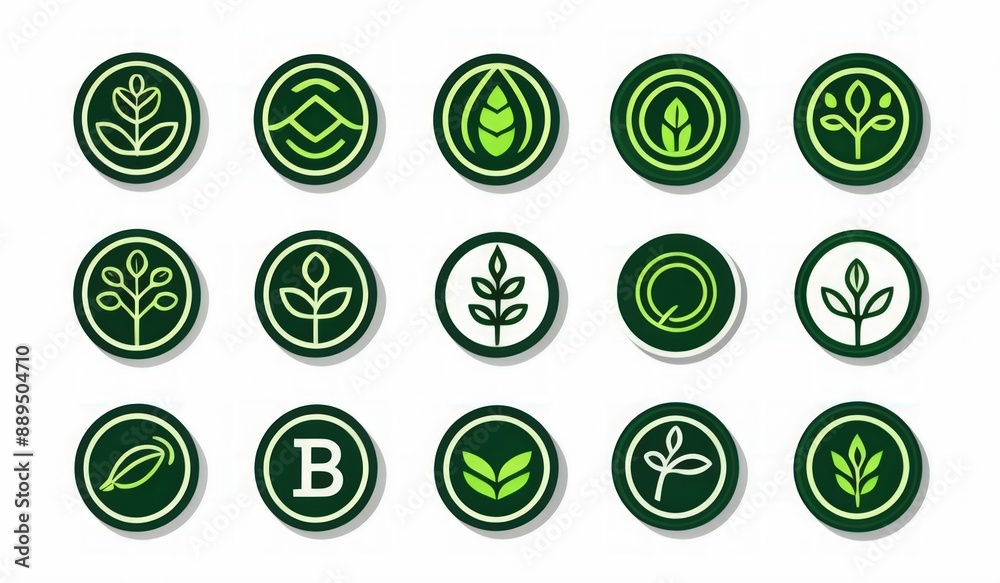 green eco icons. set of green eco symbols. set of green eco icons.set of green leaves green eco icons. set of green eco symbols. set of green eco icons.set of green leaves