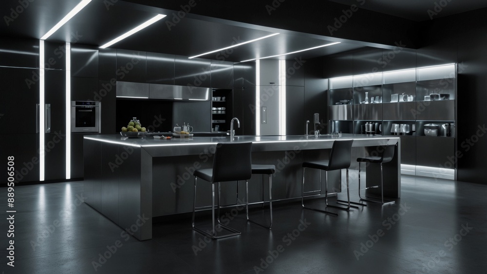 Futuristic High Tech Kitchen Futuristic High Tech Kitchen