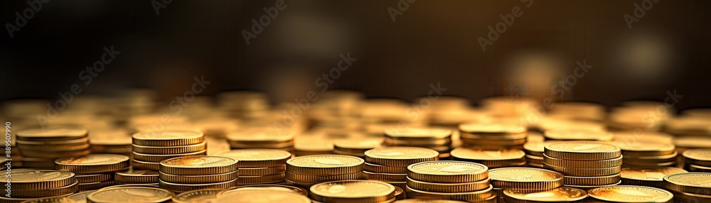 Pile of gold coins, financial growth, soft lighting, detailed texture, wealth concept, close-up shot, high detail Pile of gold coins, financial growth, soft lighting, detailed texture, wealth concept, close-up shot, high detail