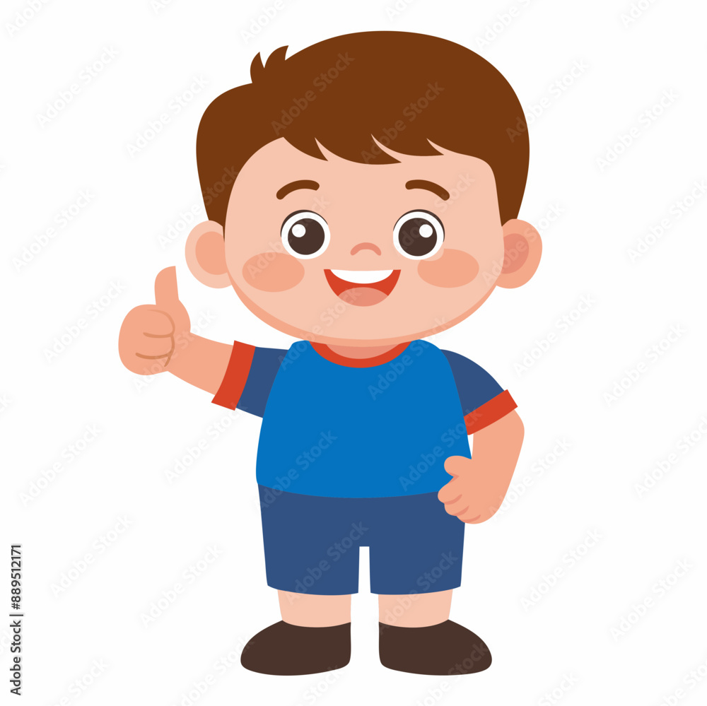 happy cute little kid boy show agreement with thumb up hand gesture happy cute little kid boy show agreement with thumb up hand gesture