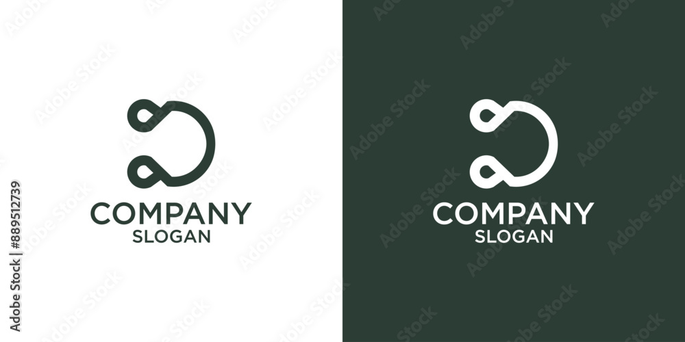 Fototapeta premium initial D abstract monogram logo design vector