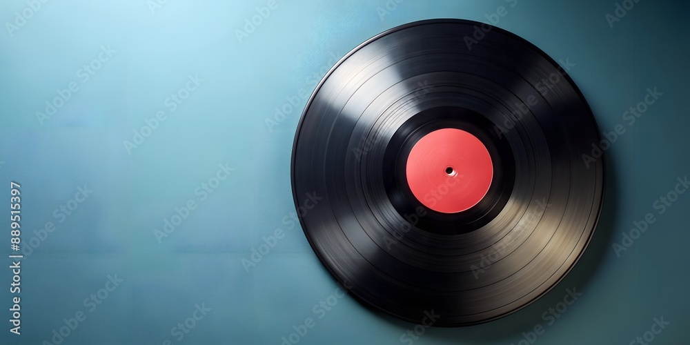 Obraz premium Schallplatte Vinyl Schellack Vinylscheibe Scheibe Platte Generative AI