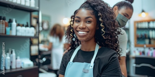 A skilled hairdresser specializes in hair and beauty services, crafting fashionable styles at a chic salon, keeping abreast of fashion trends, and offering a welcoming demeanor to clients