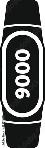 Fitness tracker showing steps walking icon in glyph style, suitable for any web and mobile app design