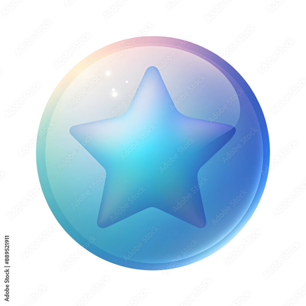 A blue star shaped digital element for web design, often shiny A blue star shaped digital element for web design, often shiny