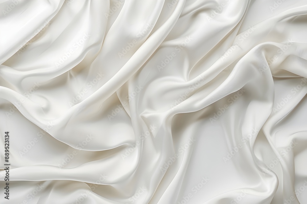Obraz premium white silk fabric background