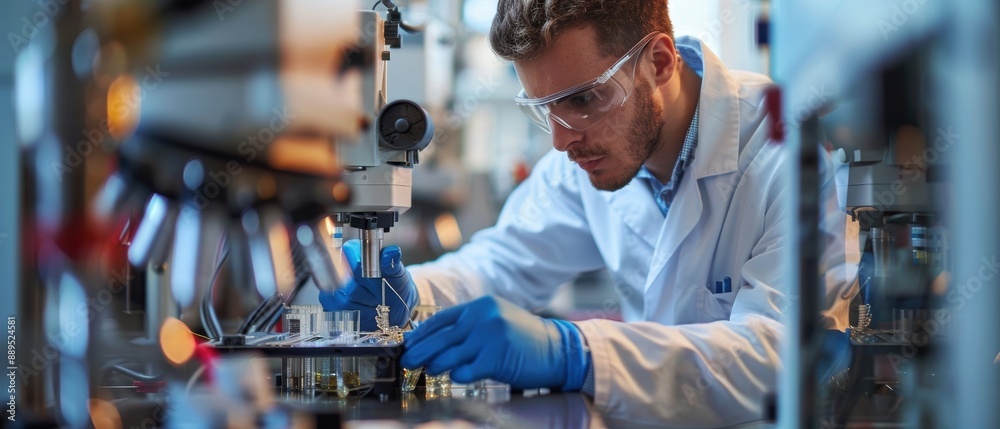 Skilled Technician Repairing Faulty Equipment with Tools in Workshop