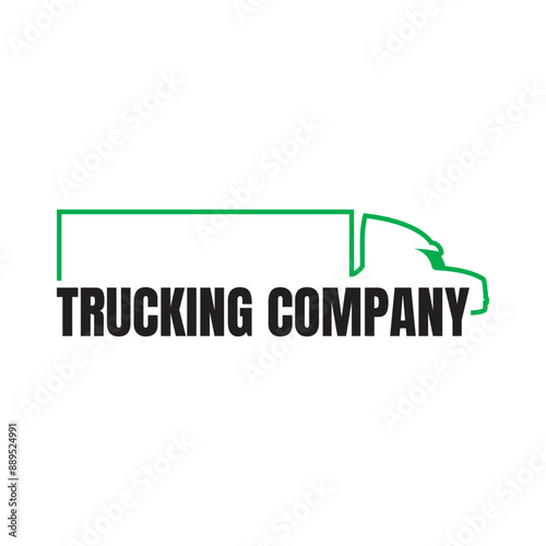 trucking company logo template design