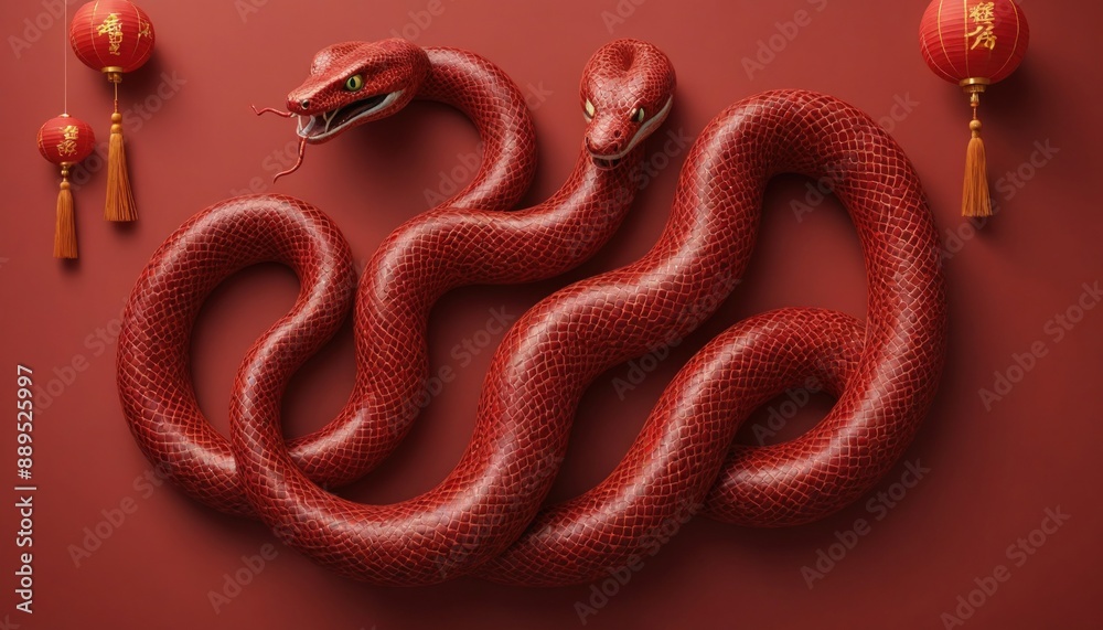 Obraz premium snake year 2025 year. snake 2025 year of the snake. snake year 2025