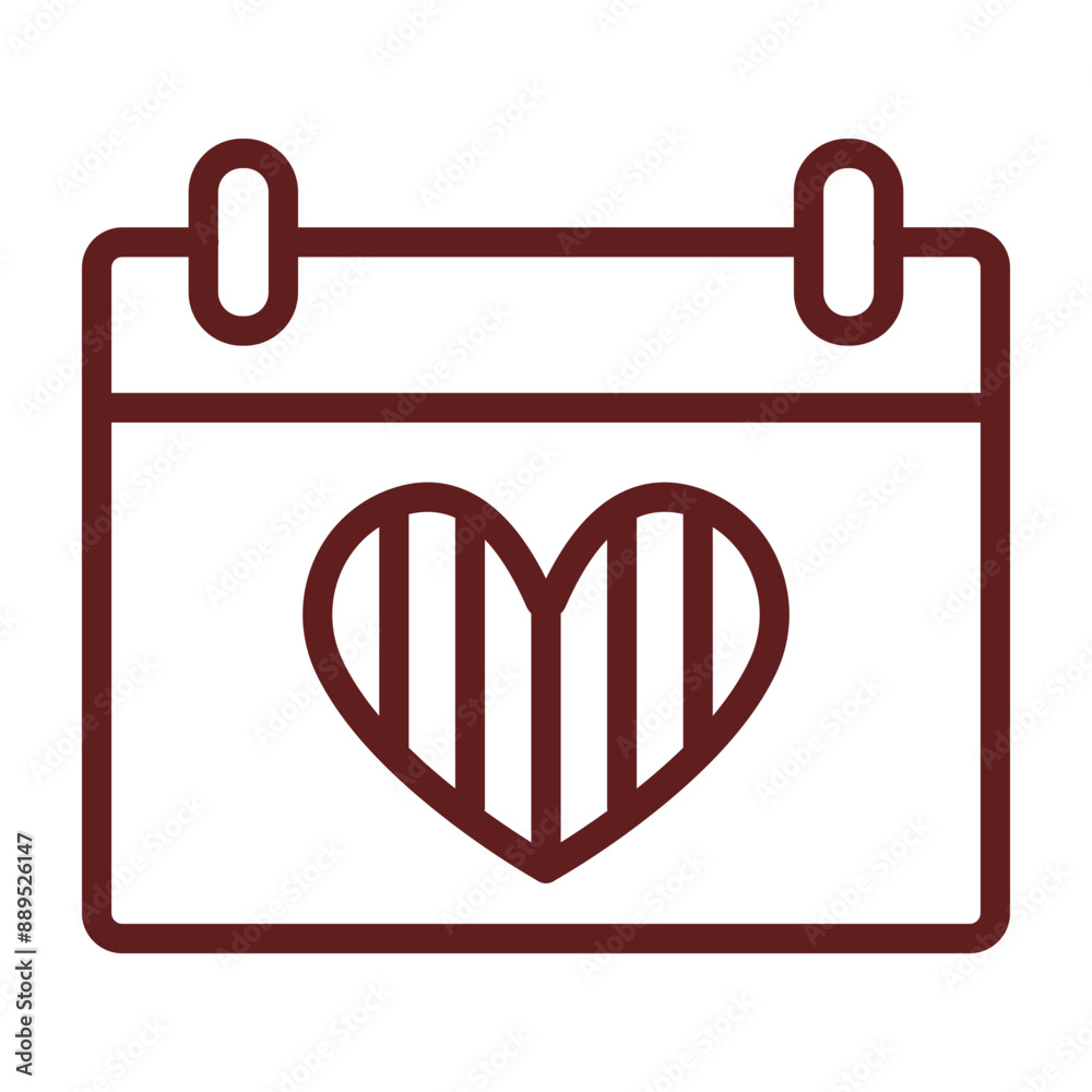 World Pride Day Vector Line Maroon Icon Design World Pride Day Vector Line Maroon Icon Design