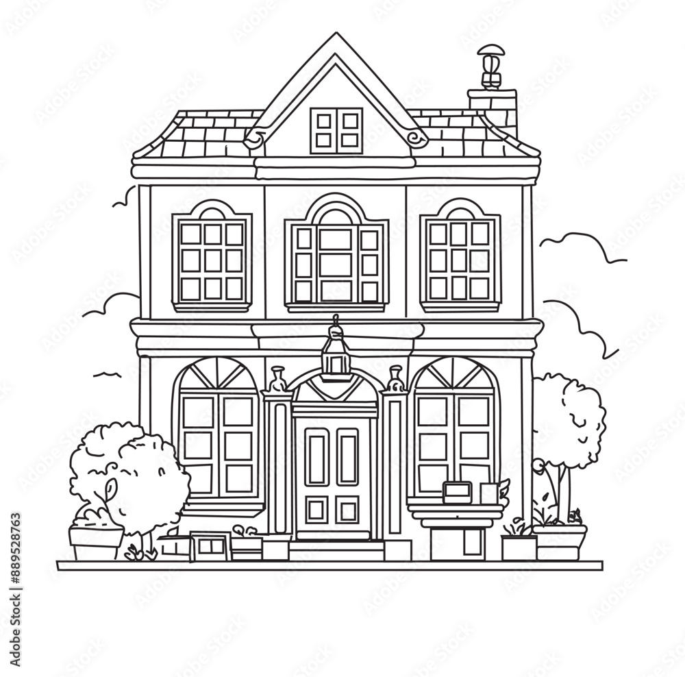 Fototapeta premium sketch of house