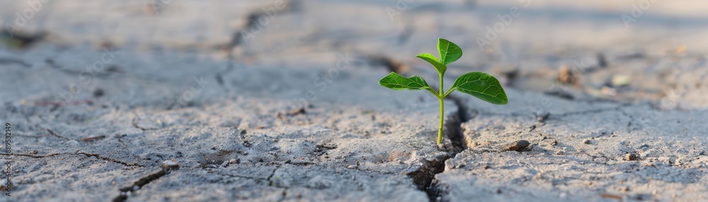 A small green plant sprouting through a crack in the concrete, symbolizing resilience and new beginnings. A small green plant sprouting through a crack in the concrete, symbolizing resilience and new beginnings.